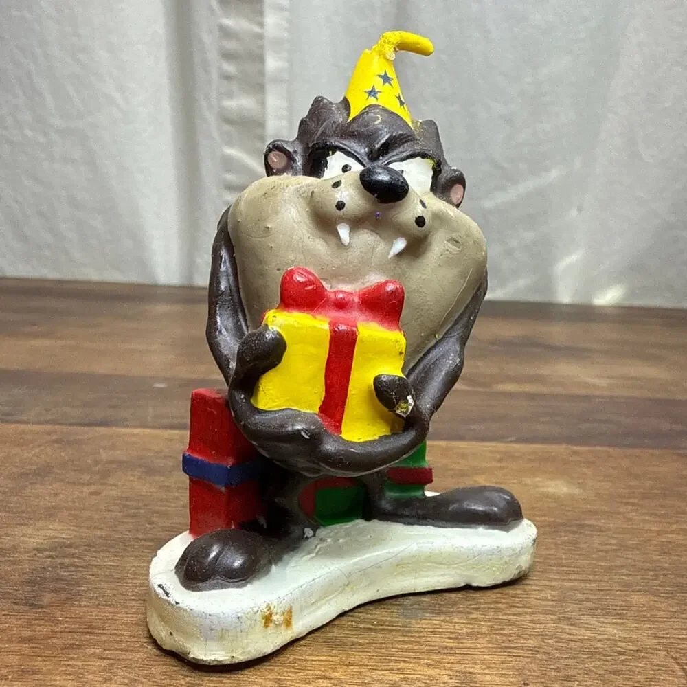 Tasmanian Devil TAZ Looney Tunes Warner Brothers Vintage 1995 Birthday Candle